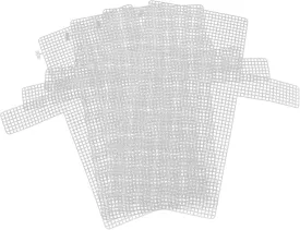 AUTSUPPL 4pcs Sheets Hook Bag Mesh Bag Kit Tote Purse Making Grid Canvas Wallet Canvas for Craft Mesh for Aquarium Office Product Mesh Fabric Net DIY Bag Material Plastic White