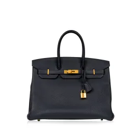 Birkin 35 - Blue Indigo Togo - GHW