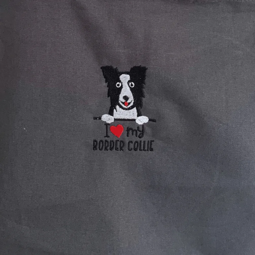 Border Collie Dogs Drawstring Gym Bag - Personalised