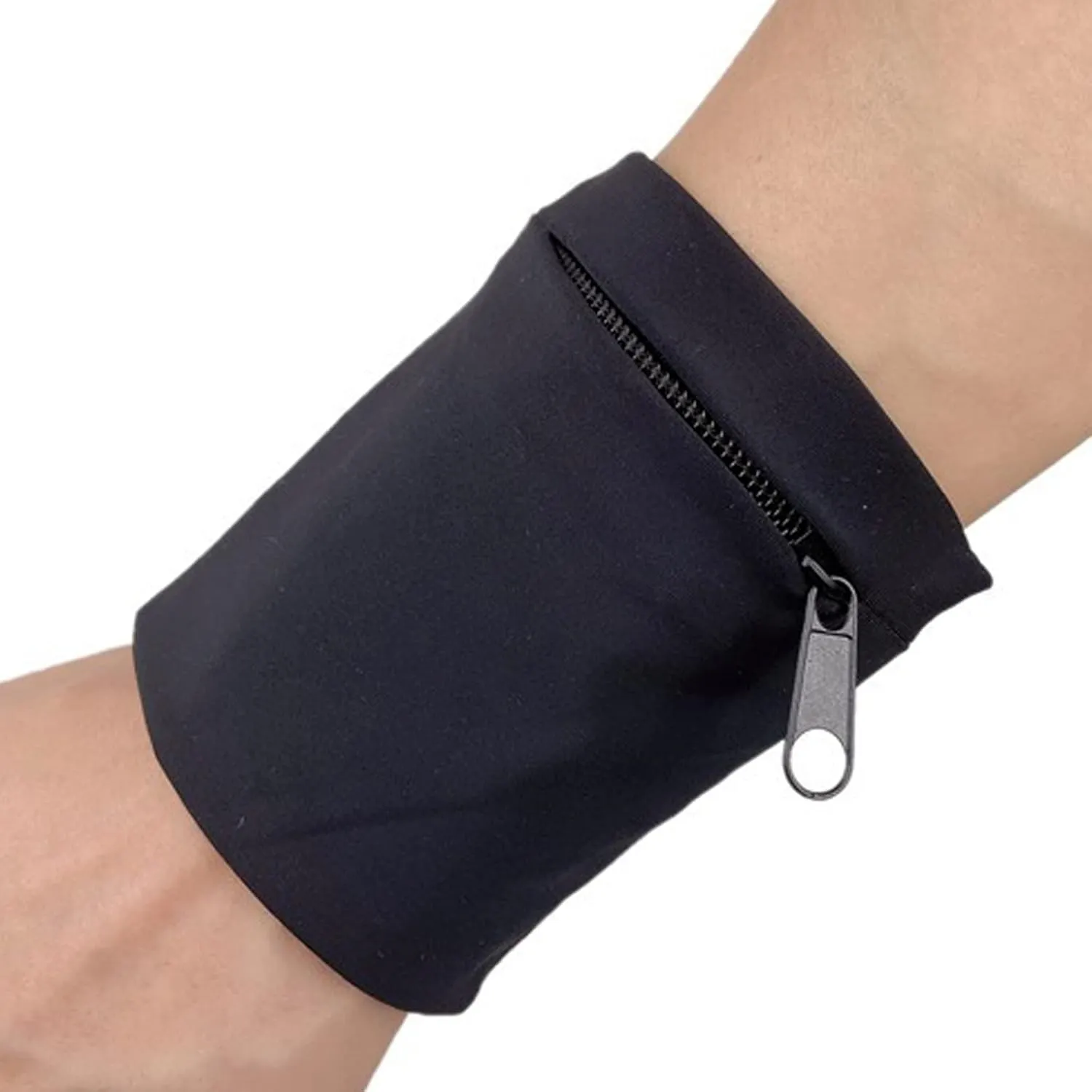 boshiho Unisex Zippered Wristband Pouch Runners Wrist Pocket Reversible Wrist Wallet