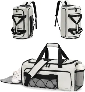 CLUCI Gym Bag for Men & Women, Travel Duffle Sports Duffel Bag Gym Weekender Overnight Backpack with Shoe Compartment