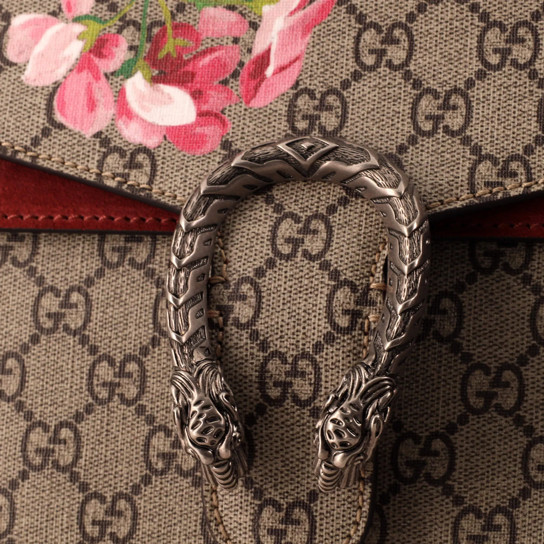 Dionysus Bag Blooms Print GG Coated Canvas Small