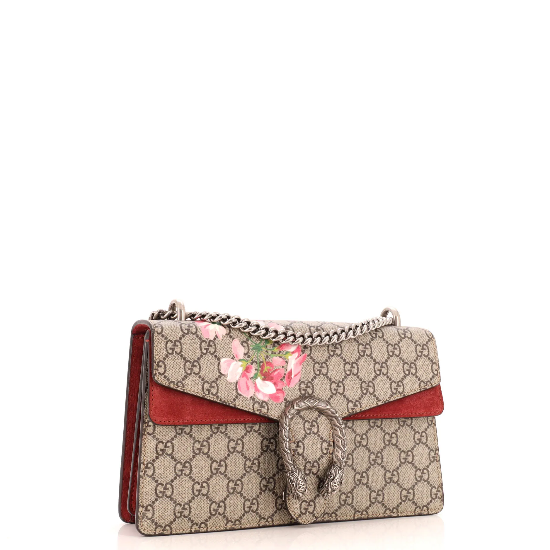 Dionysus Bag Blooms Print GG Coated Canvas Small
