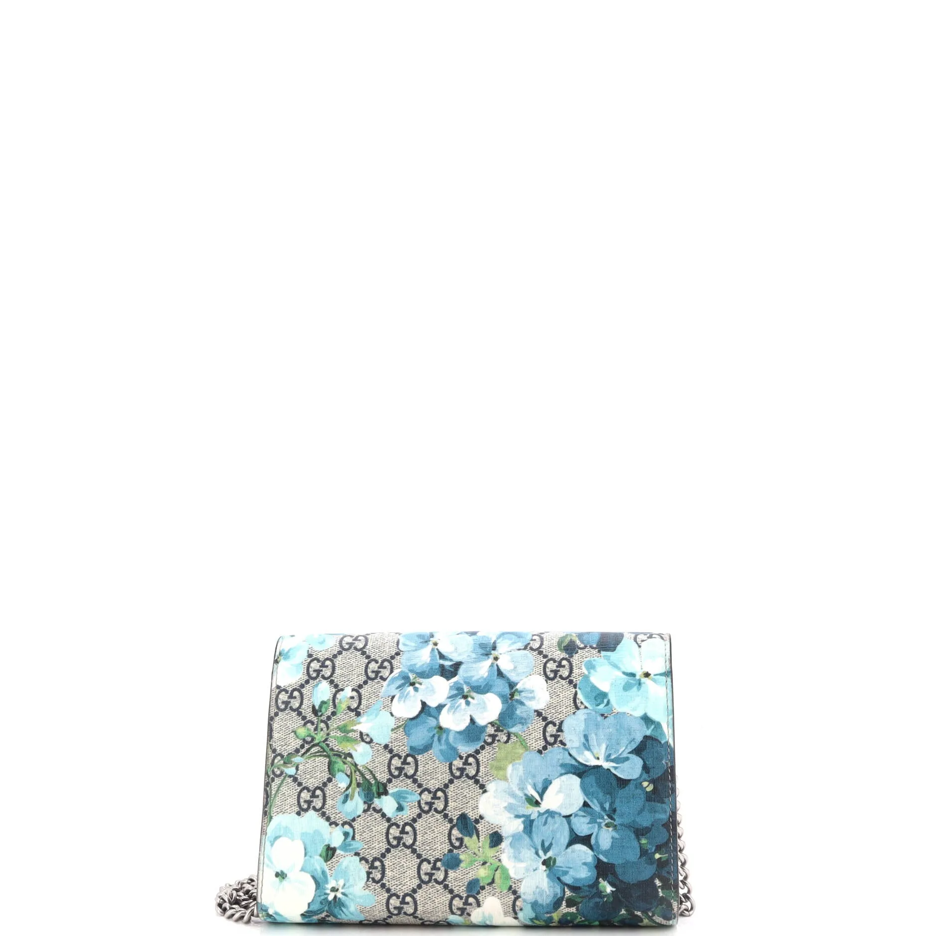 Dionysus Chain Wallet Blooms Print GG Coated Canvas Long