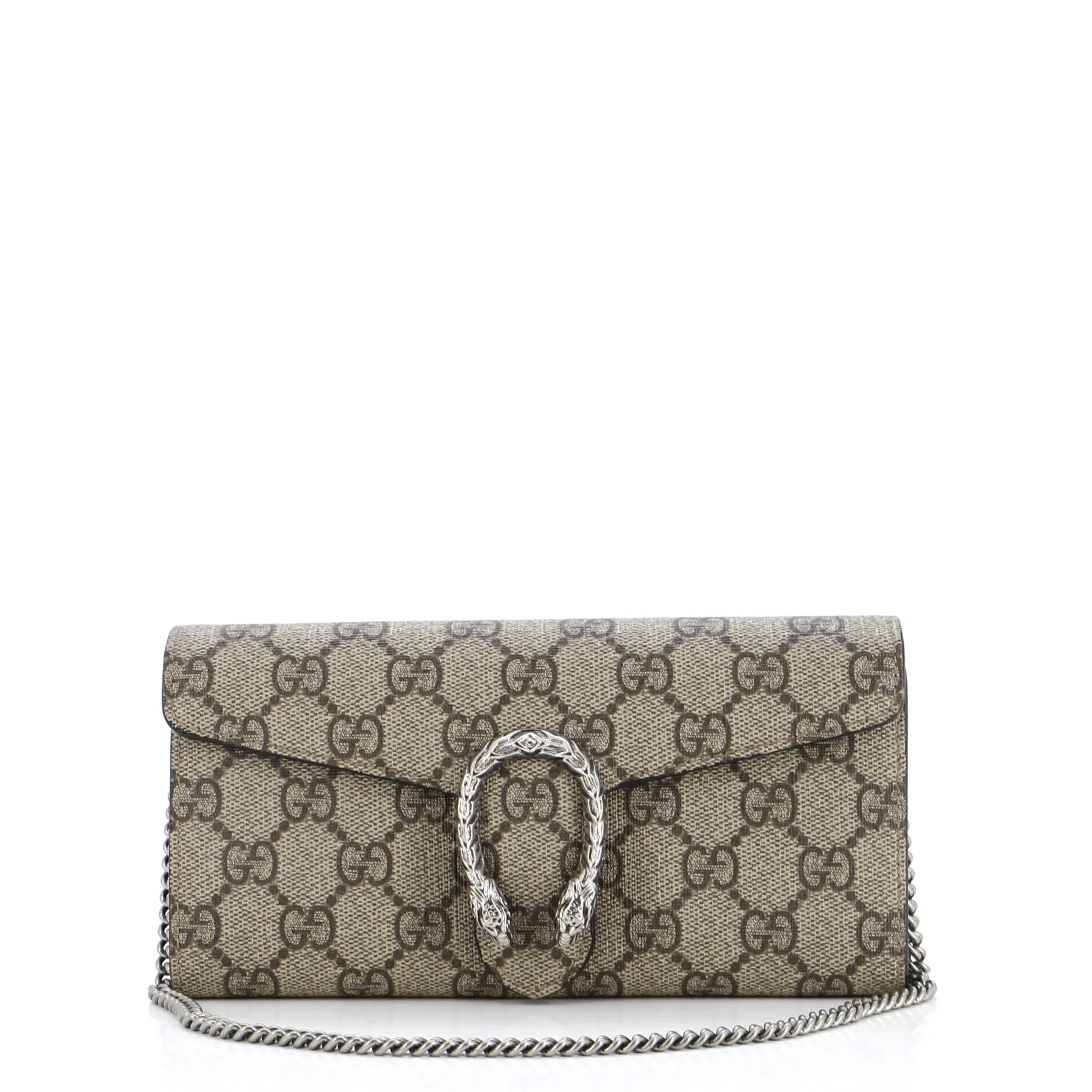 Dionysus Chain Wallet GG Coated Canvas Long