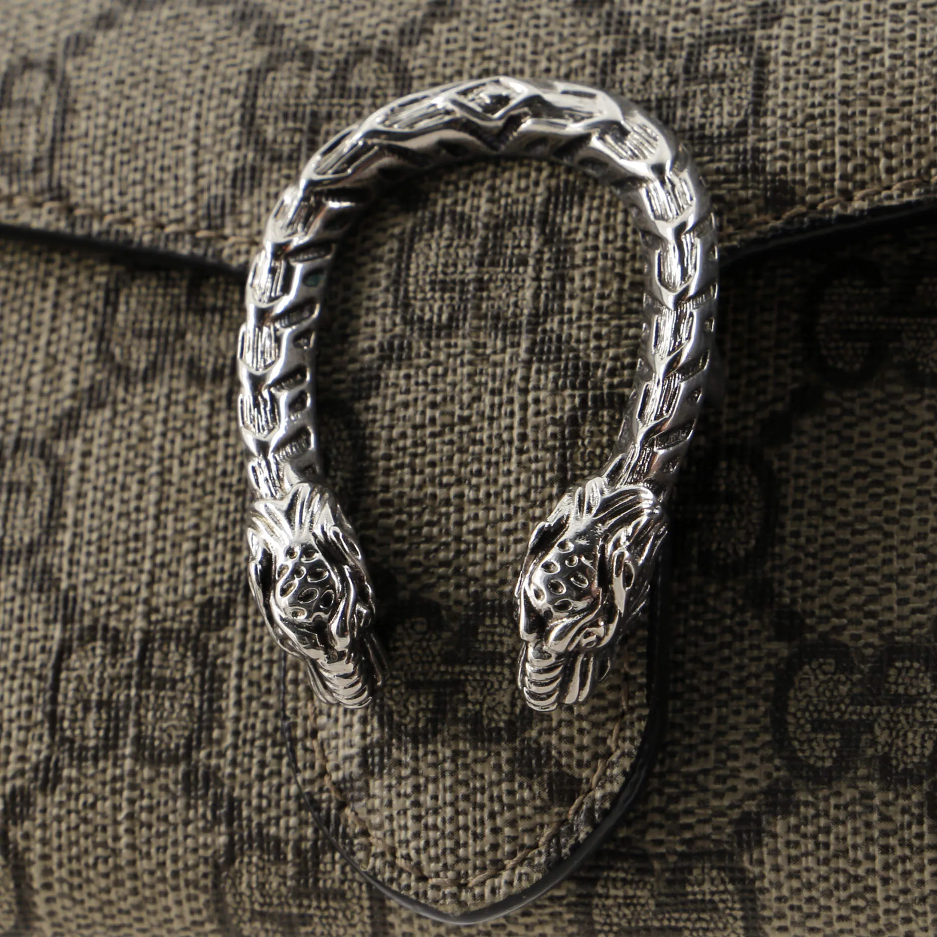 Dionysus Chain Wallet GG Coated Canvas Long