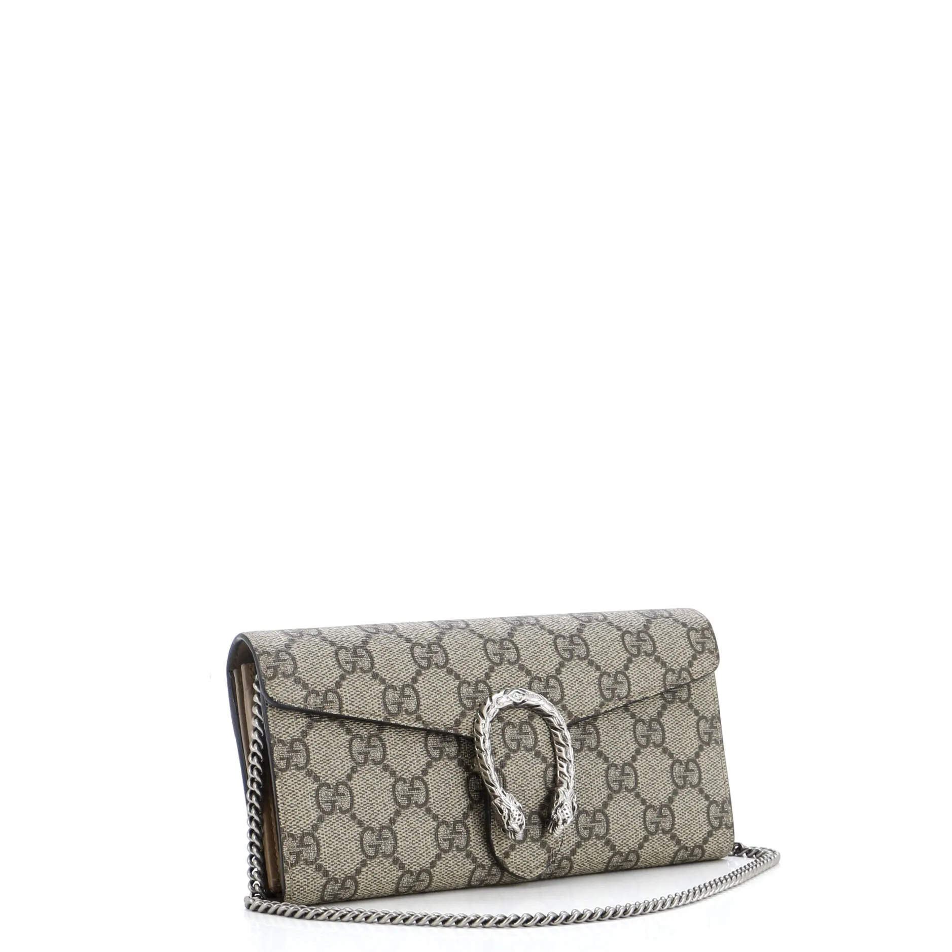 Dionysus Chain Wallet GG Coated Canvas Long