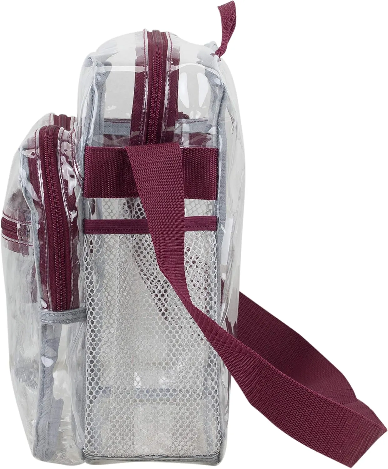 Eastsport Clear Bag Stadium Approved Events Transparent Crossbody Shoulder Messenger for Travel Beach Work Concert College