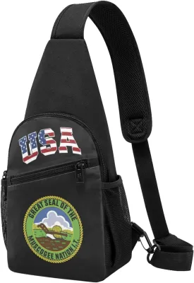 Flag of The Muscogee Creek Nation,Casual one-shoulder crossbody chest bag, fashionable crossbody chest bag