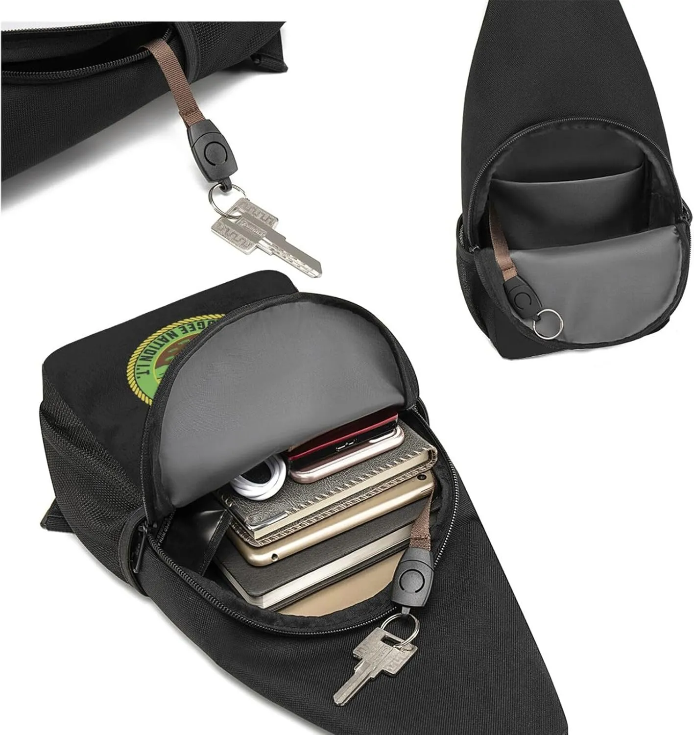 Flag of The Muscogee Creek Nation,Casual one-shoulder crossbody chest bag, fashionable crossbody chest bag