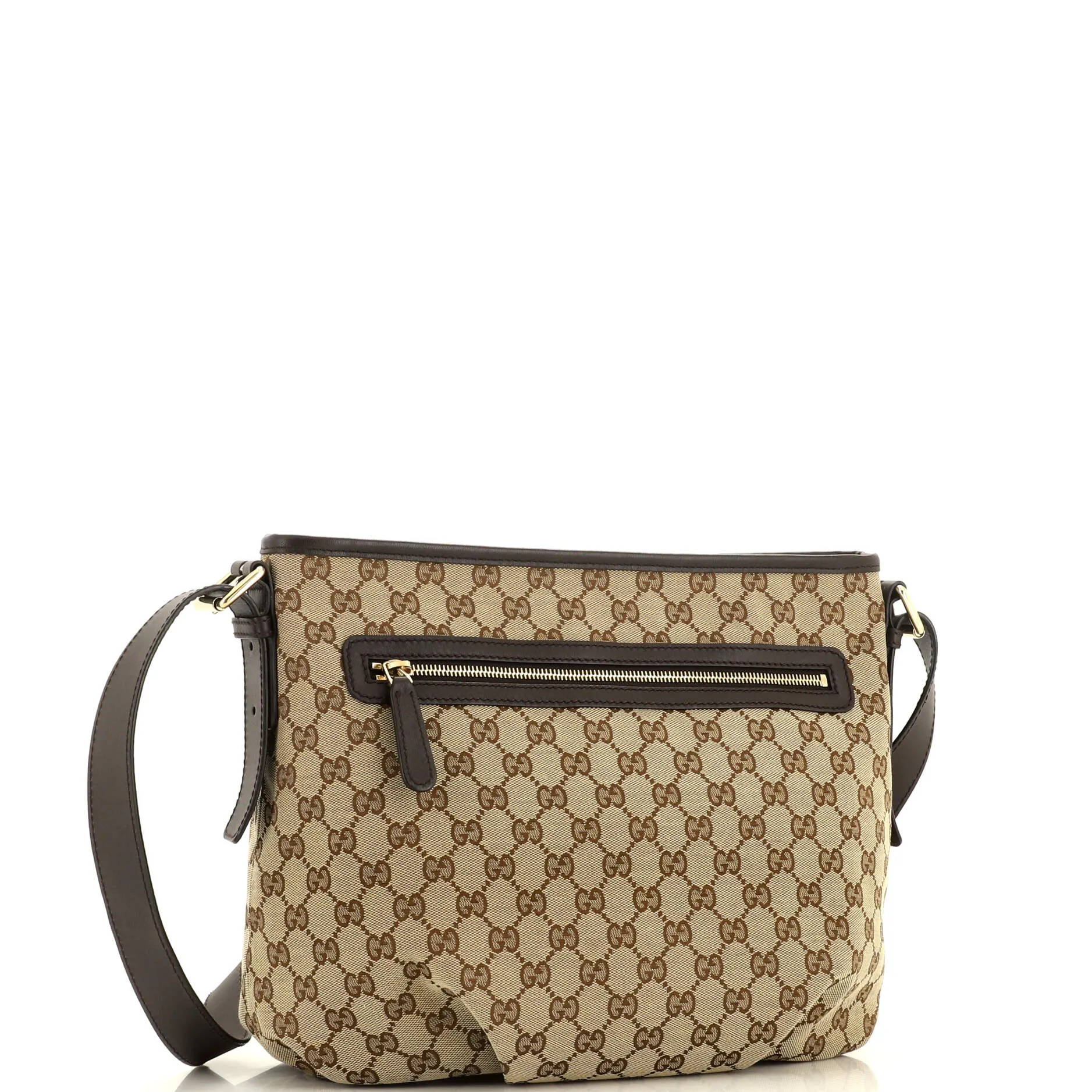 Front Zip Messenger GG Canvas Medium