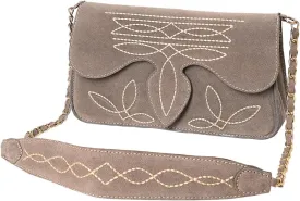Genuine Leather Clutch Bag in Suede by American Darling