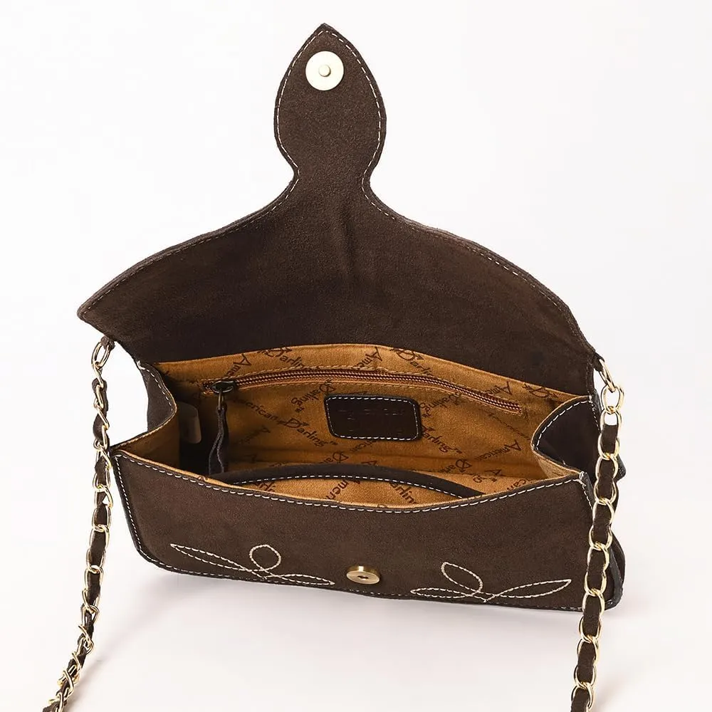 Genuine Leather Clutch Bag in Suede by American Darling