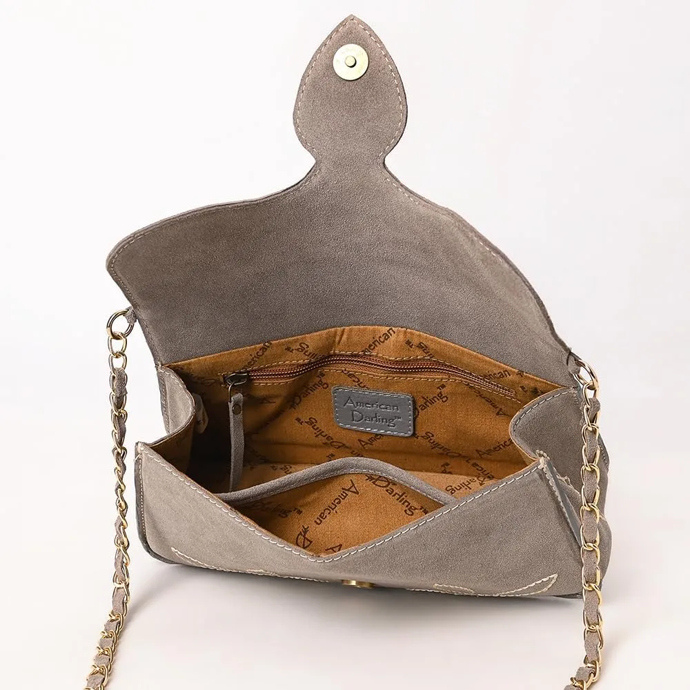 Genuine Leather Clutch Bag in Suede by American Darling