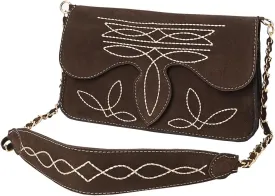 Genuine Leather Clutch Bag in Suede by American Darling