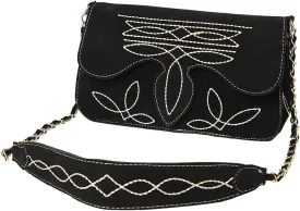 Genuine Leather Clutch Bag in Suede by American Darling