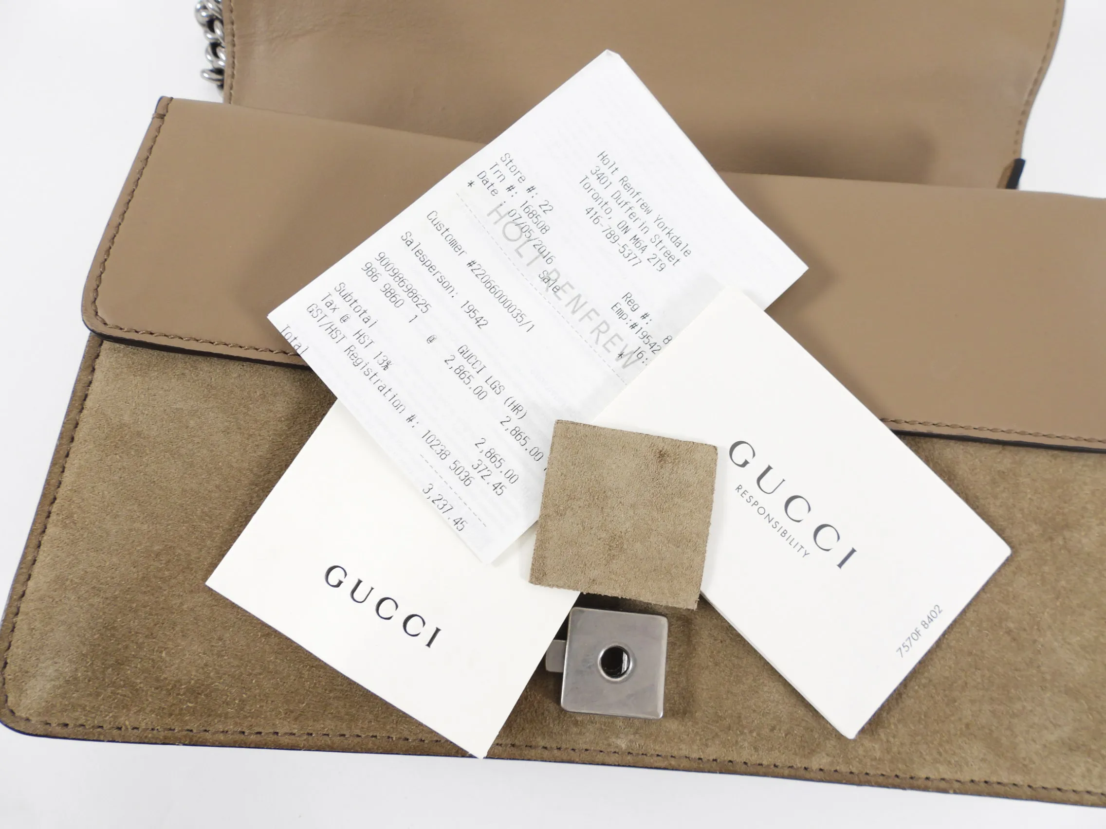 Gucci Beige Suede Small Dionysus Chain Shoulder Bag