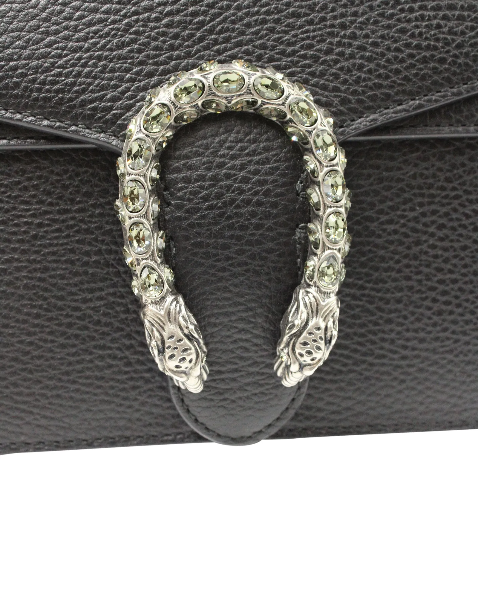 Gucci Small Dionysus Shoulder Bag in Black Leather