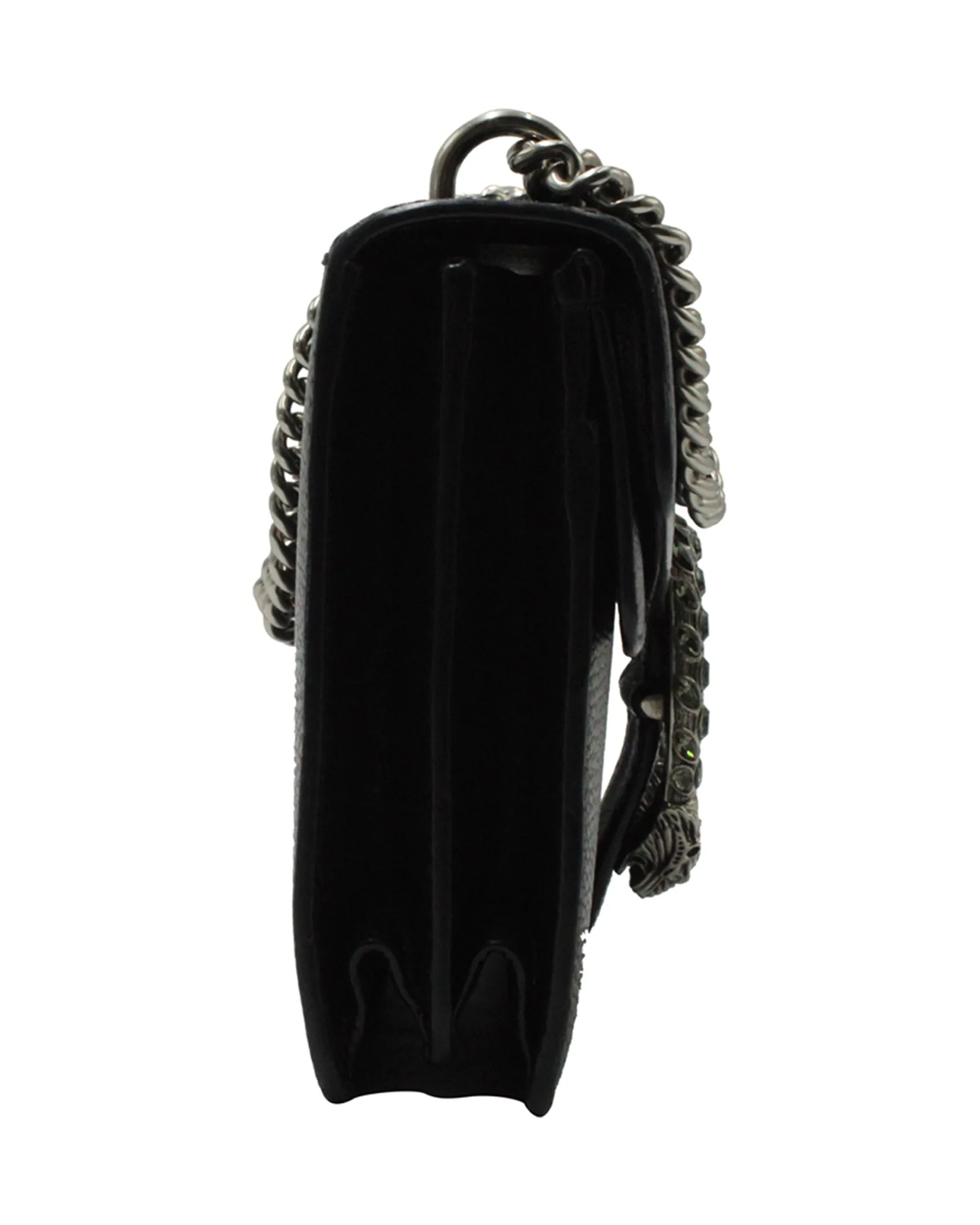 Gucci Small Dionysus Shoulder Bag in Black Leather