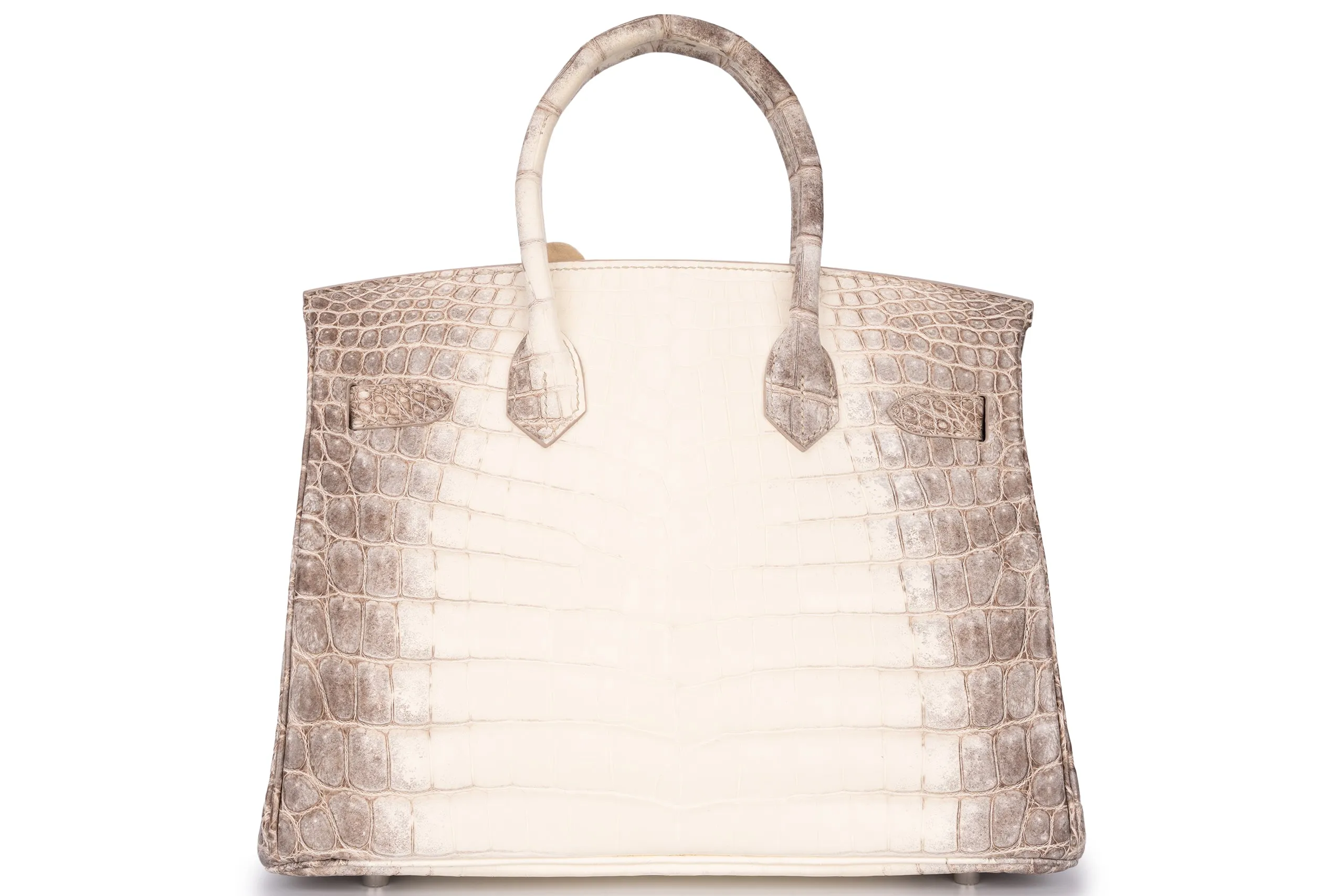 Hermès Birkin 30 Exotic Himalayan Blanc Crocodile Niloticus White Gold And Diamond