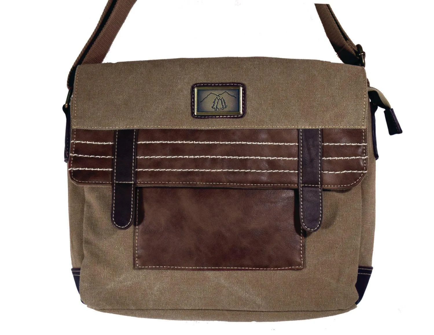 Khaki Canvas Messenger bag