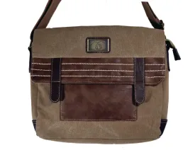 Khaki Canvas Messenger bag