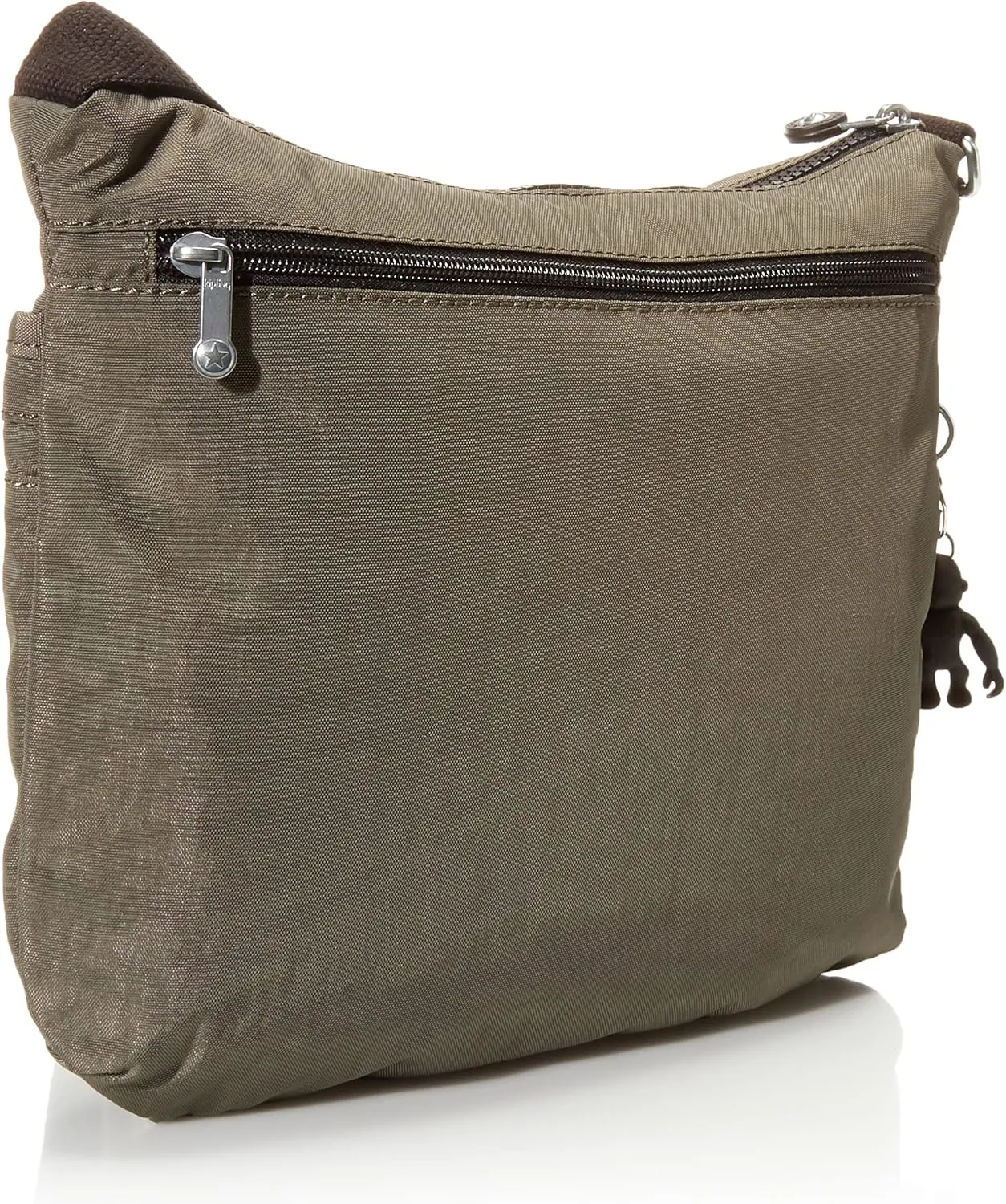 Kipling womens Womens Arto Bag, Lightweight Everyday Purse, Casual Nylon Shoulder Crossbody Bag, Green Moss, 11.25 L X 10.25 H X 1.5 D US