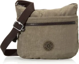 Kipling womens Womens Arto Bag, Lightweight Everyday Purse, Casual Nylon Shoulder Crossbody Bag, Green Moss, 11.25 L X 10.25 H X 1.5 D US