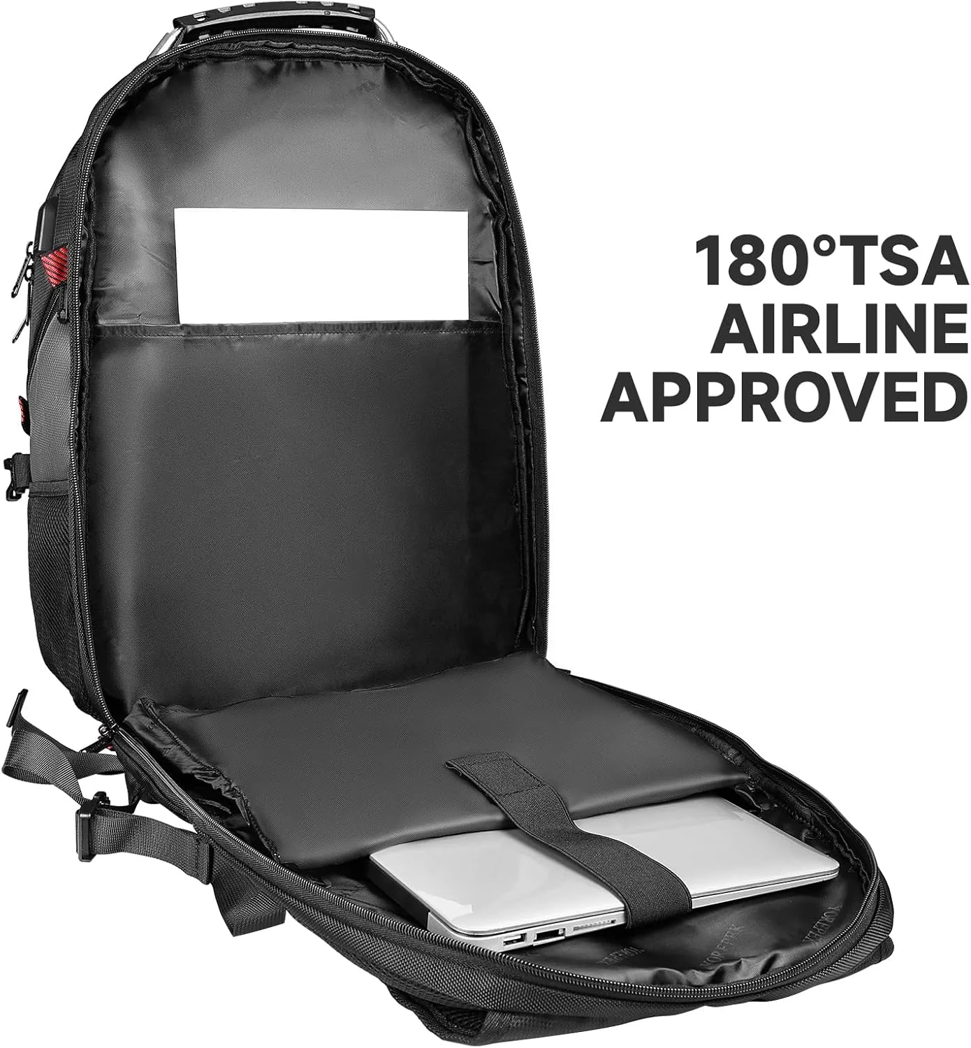 Large Backpack, Travel Laptop Backpack for Men, Big Capacity Laptop Computer Business Backpack, TSA Airline Approved Business Bag with USB Charging Port, Gifts For Him Her, Grey