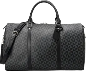Large capacity Lightweight Weekender Bag Travel Duffel Bag for Women Men Overnight with Toiletry Bag Traveling Handbag for Gym Holiday (Black)