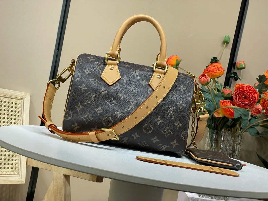 LB1016 Speedy P9 Bandoulière 25 / 9.8 x 5.9 x 5.9 inches / HIGHEST QUALITY VERSION