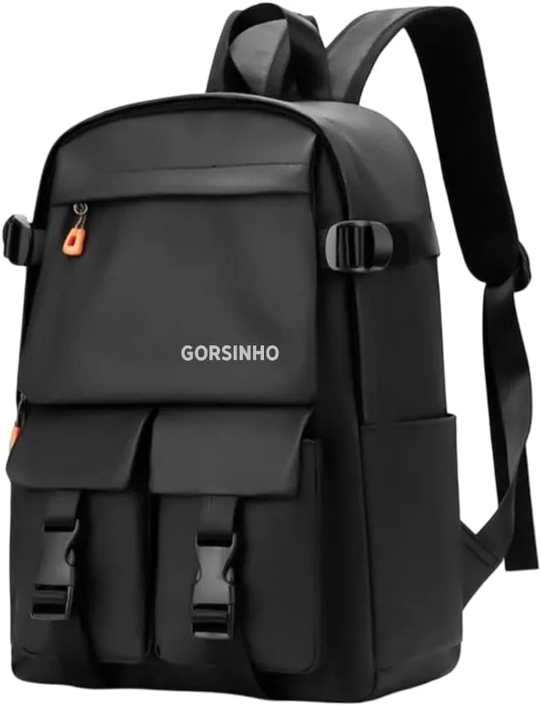 Lightweight Backpack, Durable Water-Resistant, Pack with Laptop Sleeve, Black, Daily use backpack, One Size.