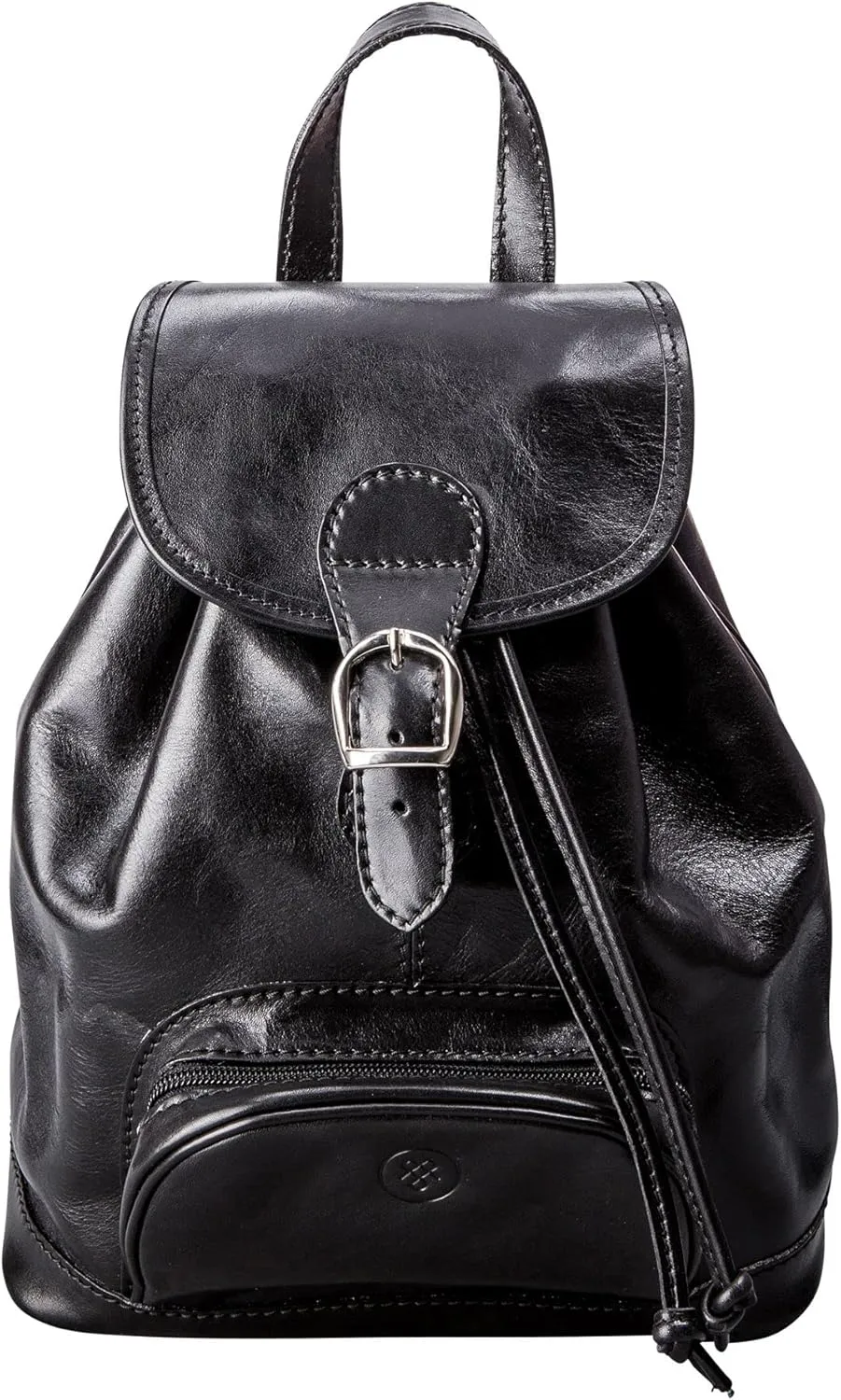 Maxwell Scott - Womens Luxury Classic Italian Leather Backpack for Luxury Travelling - Made in Italy - The Sparano Black