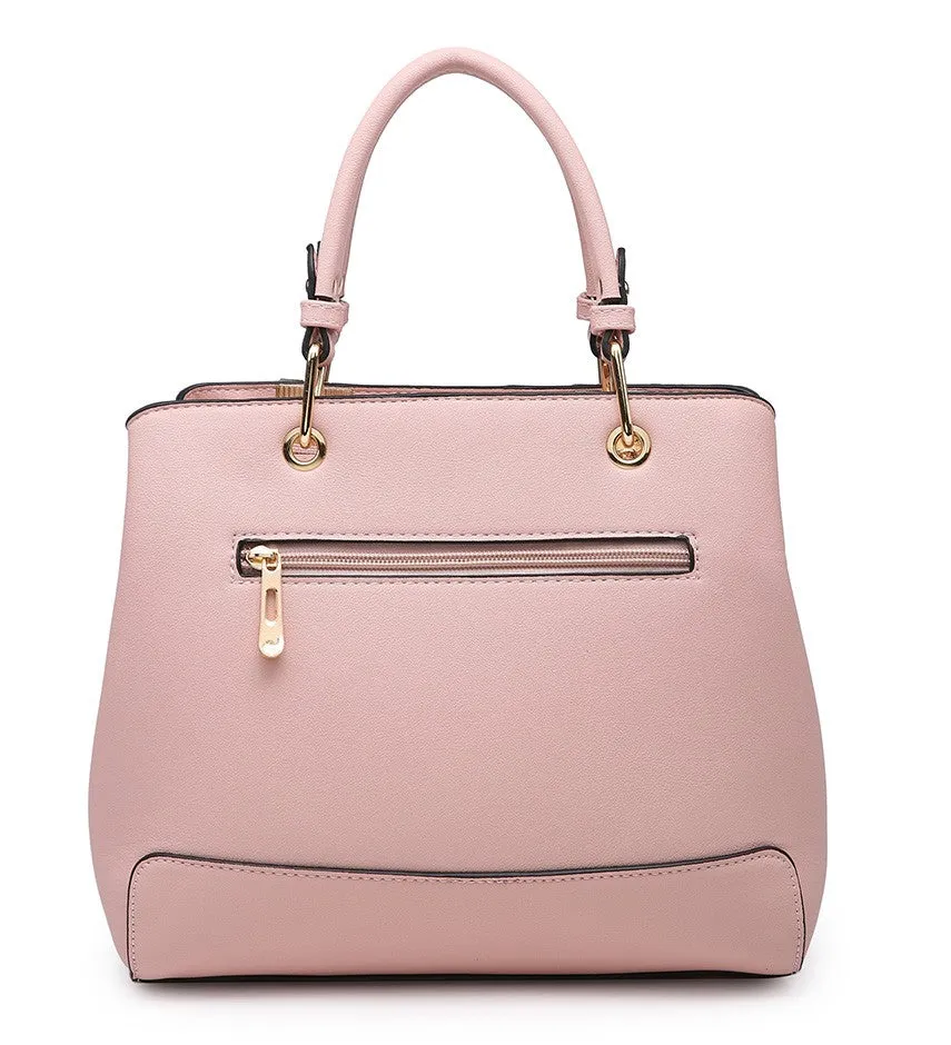 Miss Penelope Pink Tweed Grab Tote Bag