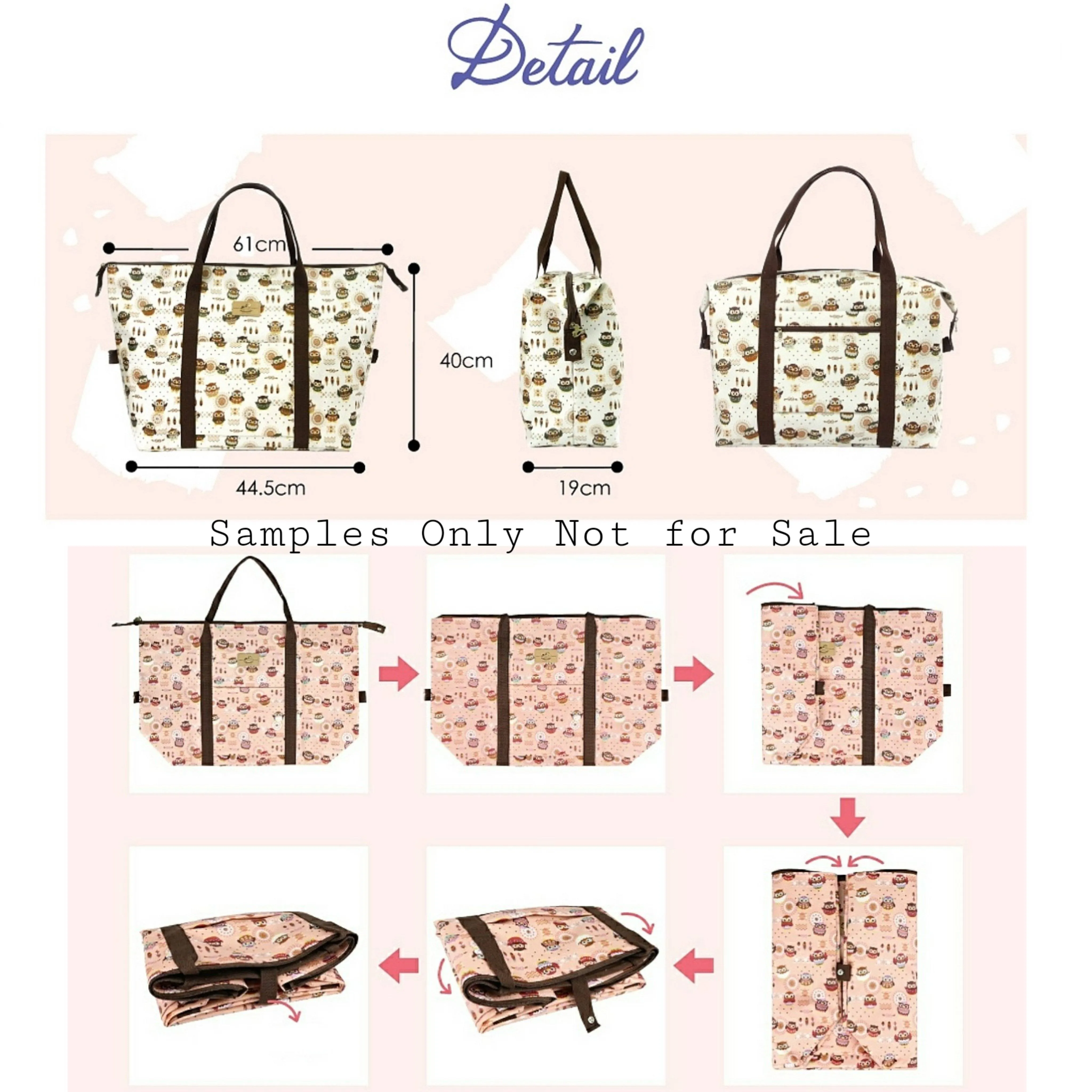 Pink Travel Frenchie Extra Large Travel Tote