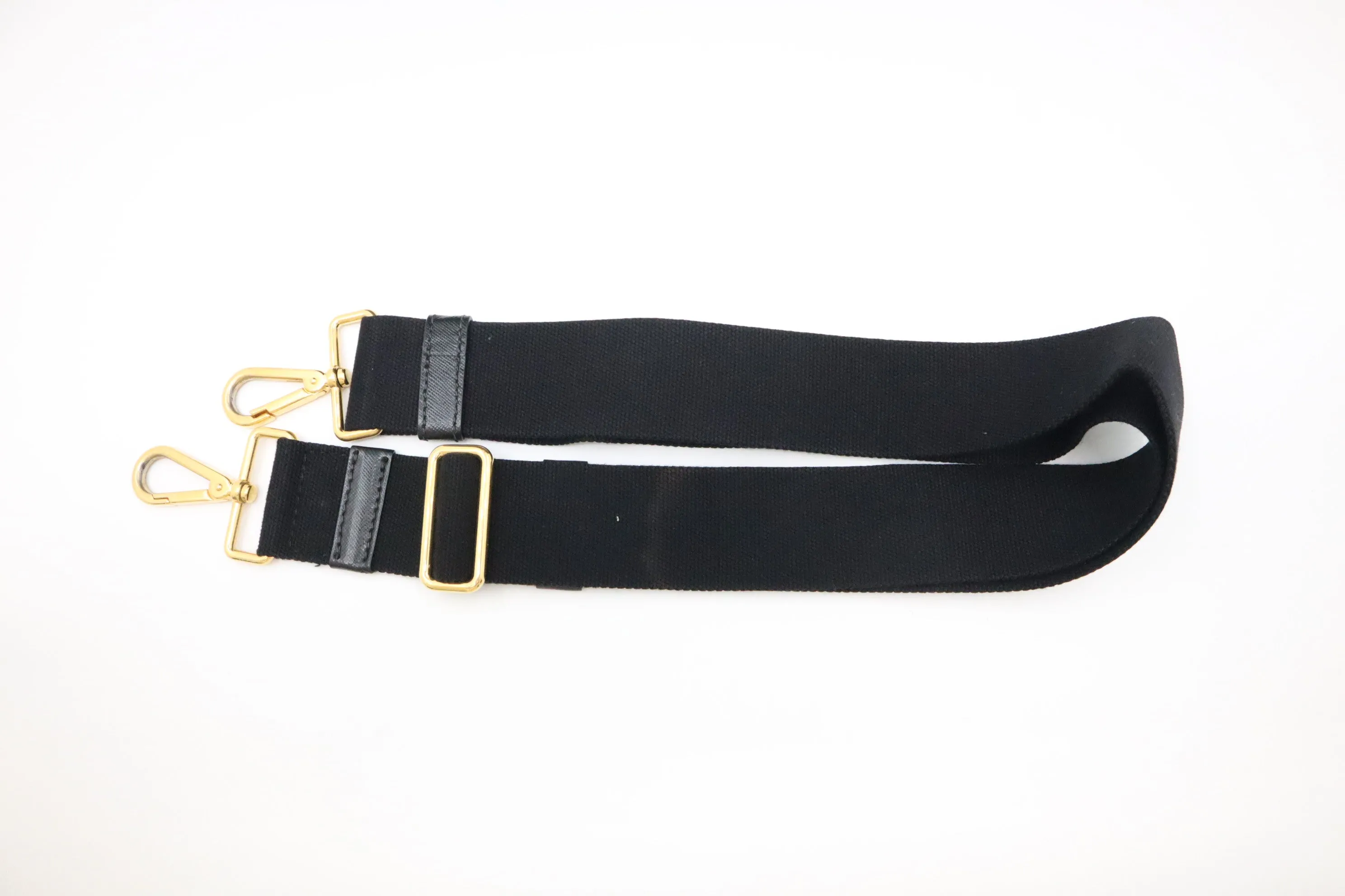 Prada Large Canapa Tote in Black Cotton Canvas