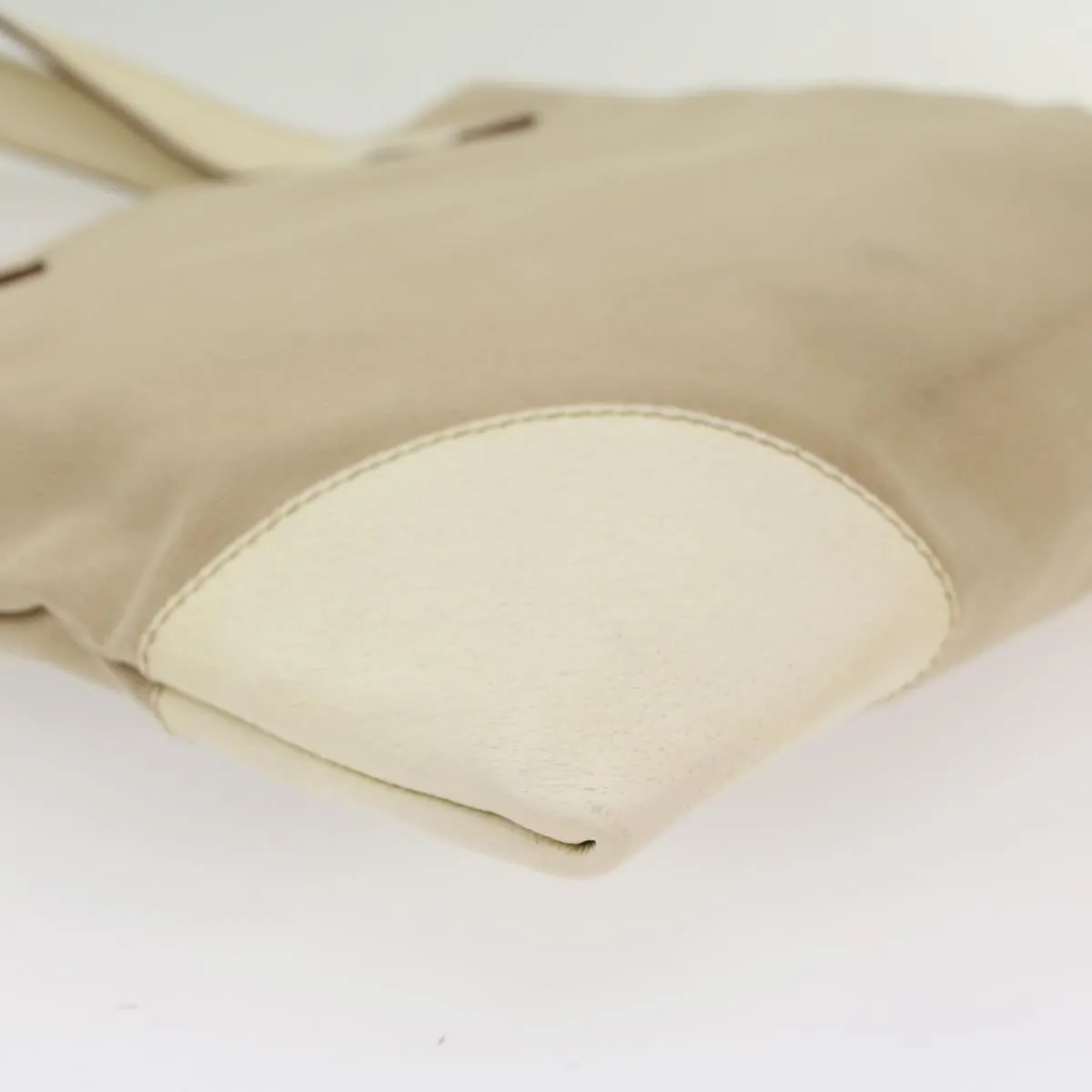 PRADA Tote Bag Canvas Leather Beige  bs7092