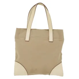 PRADA Tote Bag Canvas Leather Beige  bs7092
