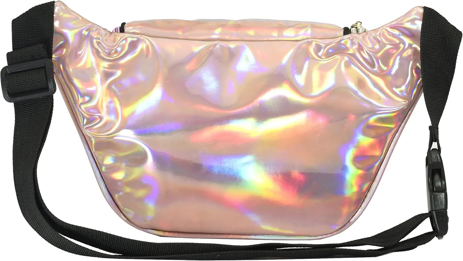 Shiny Neon Fanny Bag for Women Rave Festival Hologram Bum Travel Waist Pack (Champagne)