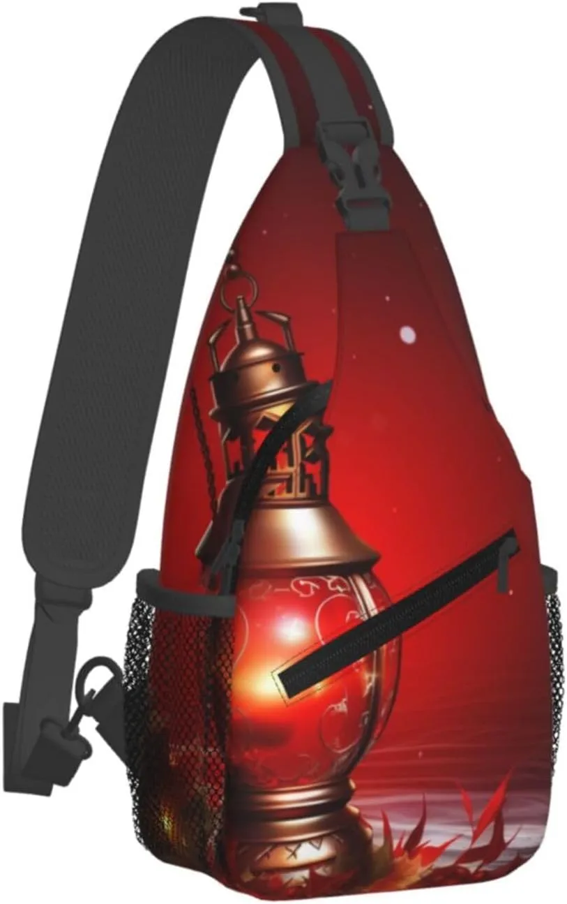 Sling Bag Crossbody Shoulder Bag Cross Chest Bag Color butterfly pattern Sling Backpack Travel Hiking Daypack