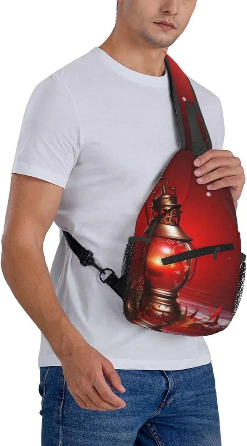 Sling Bag Crossbody Shoulder Bag Cross Chest Bag Color butterfly pattern Sling Backpack Travel Hiking Daypack