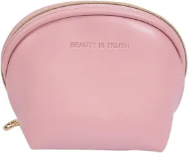 Small Makeup Bag - Mini Leather Travel Makeup Bag Small Cosmetic Bag for Purse