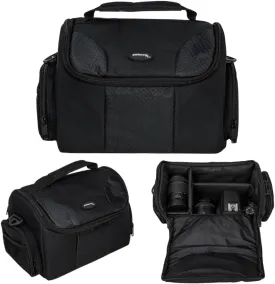 Ultimaxx Large SLR/DSLR Camera Deluxe Padded Gadget Bag/Carrying Case with Shoulder Strap for Sony,Nikon, Canon, Olympus, Pentax, Panasonic, Samsung & Many More Cameras & Camcorders