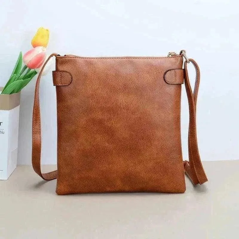 Vintage Faux Leather Crossbody Bags - Stylish & Versatile - WCB010
