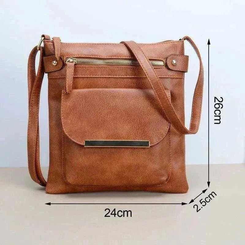Vintage Faux Leather Crossbody Bags - Stylish & Versatile - WCB010
