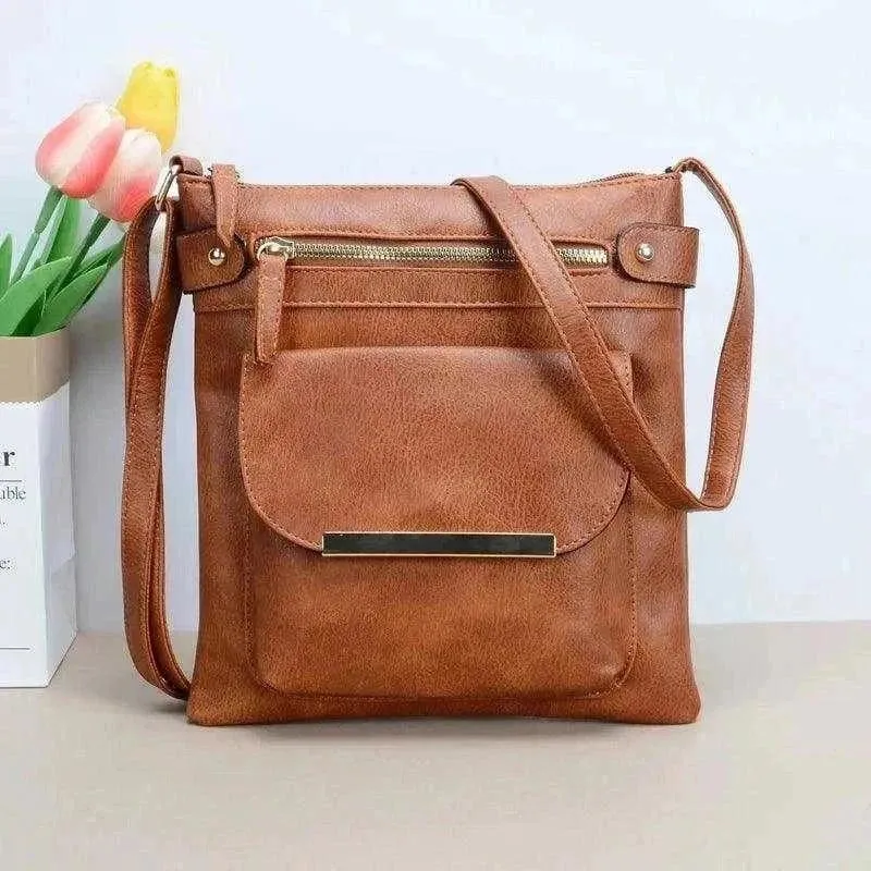 Vintage Faux Leather Crossbody Bags - Stylish & Versatile - WCB010