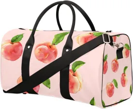 Watercolor Peaches Foldable Lightweight Duffle Bag for Travel - Waterproof Carry On Bags for Airplanes, Travel Duffel Bags for Gym, Weekend