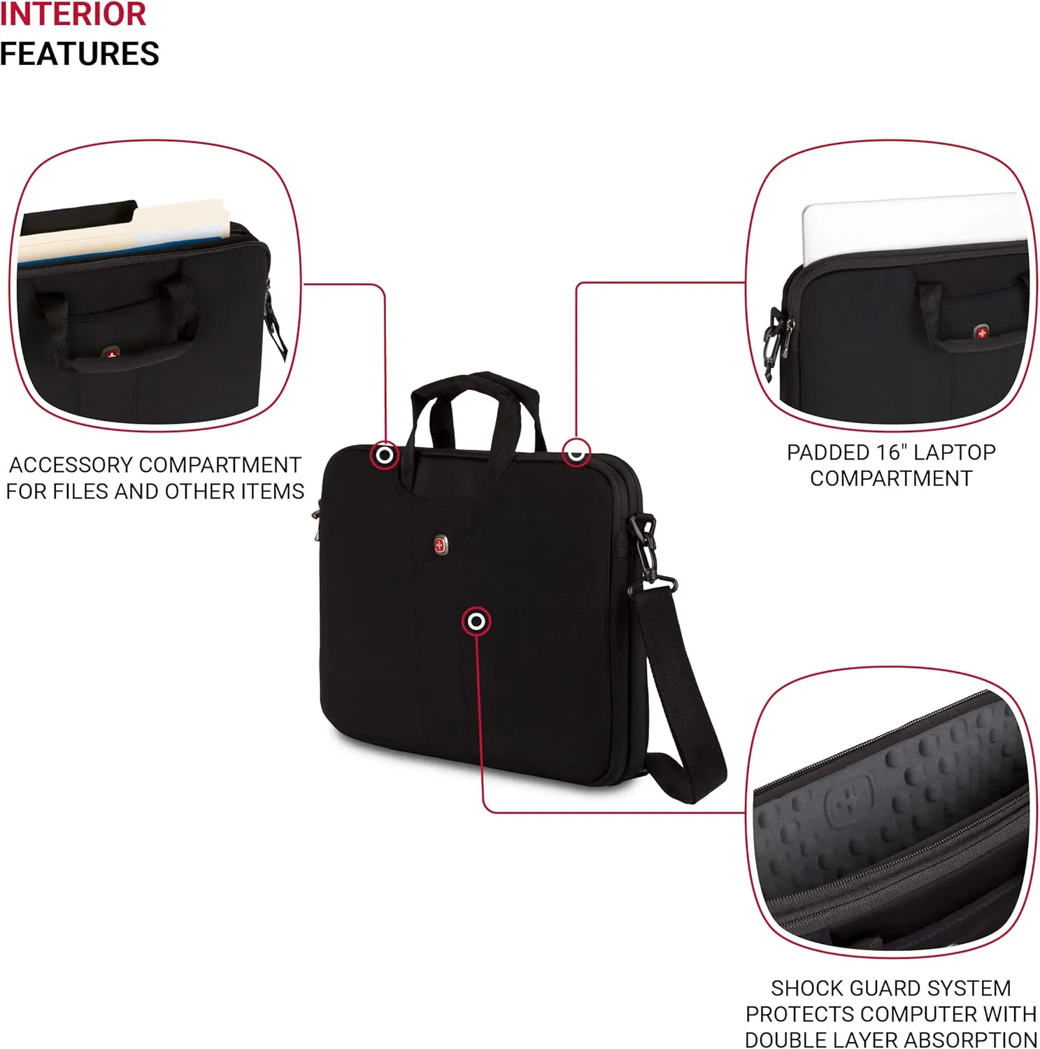 Wenger Legacy 15.6 Inch Ultra Computer Slimcase, Black, One Size