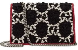 (WMNS) GUCCI Dionysus Tiger Head Logo Chain Shoulder Messenger Bag Mini Black / Red